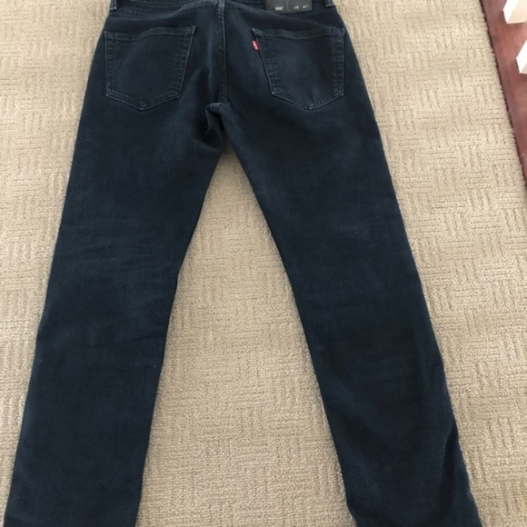 502 Levis Mens Jeans 29W 30L stretchy dark blue - Picture 2 of 3